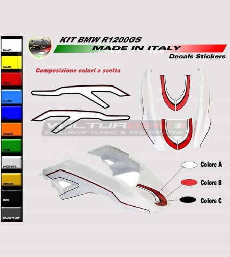 Kit adesivi personalizzabili puntale anteriore - Bmw R1200GS 