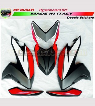 Kit adhesivo blanco/rojo/plata - Ducati Hypermotard 821 