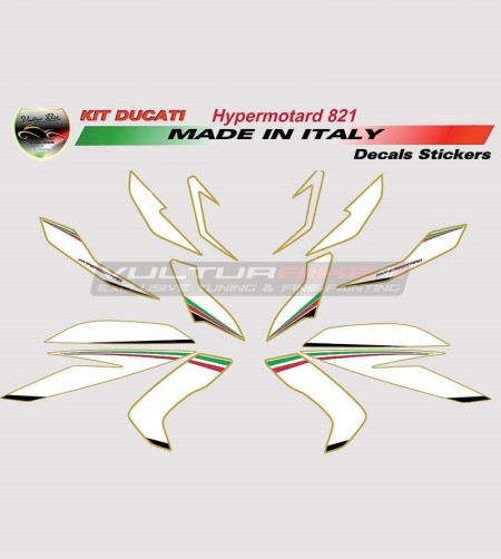 Stickers kit tricolor design  - Ducati Hypermotard 821/939 