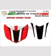 Kit adesivi bianco e nero per spoilerino Ducati Hypermotard 796/1100