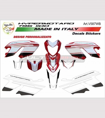 White basic sticker kit - Ducati Hypermotard 796/1100 