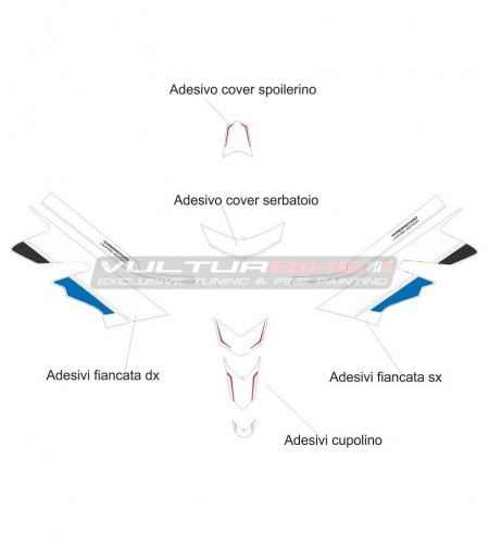 Kit complet autocollants personnalisés Xerox - Ducati Hypermotard 796/1100 