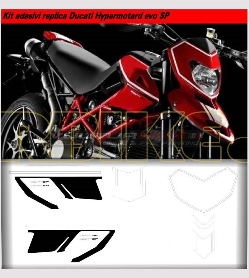 Kit adesivi replica b/r - Ducati Hypermotard 1100/EVO SP 