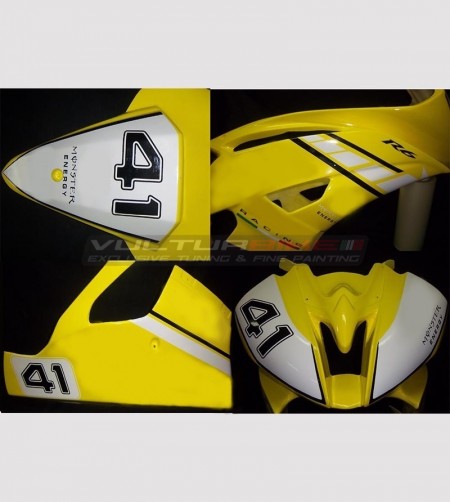 Kit completo de pegatinas de diseño Racing con número - Yamaha R6 