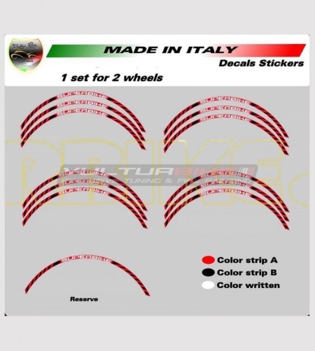 Kit kundenspezifische Klebeprofile Superbike Universalräder
