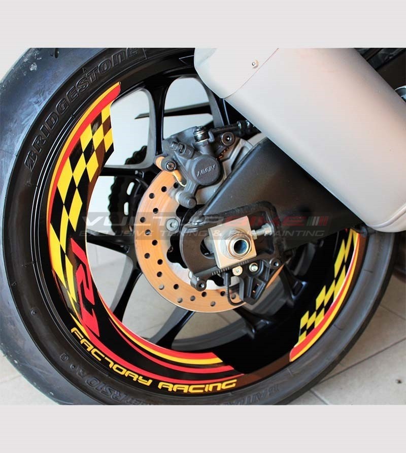 Factory Racing Wheel Stickers Kit - Yamaha R1 - R6