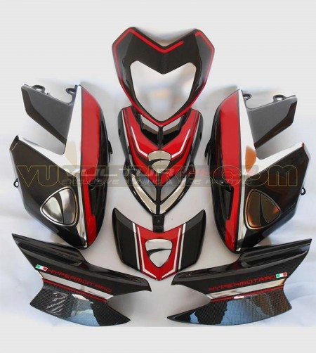 Kit adesivi design personalizzato cromato/rosso - Ducati Hypermotard 796/1100 