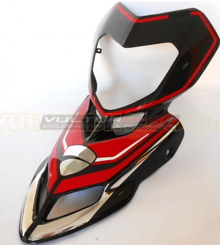 Kit adesivi design personalizzato cromato/rosso - Ducati Hypermotard 796/1100 