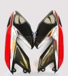 Kit adesivi design personalizzato cromato/rosso - Ducati Hypermotard 796/1100 