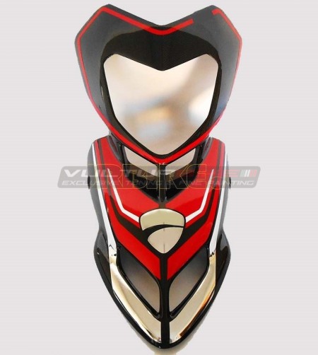 Kit adesivi design personalizzato cromato/rosso - Ducati Hypermotard 796/1100 