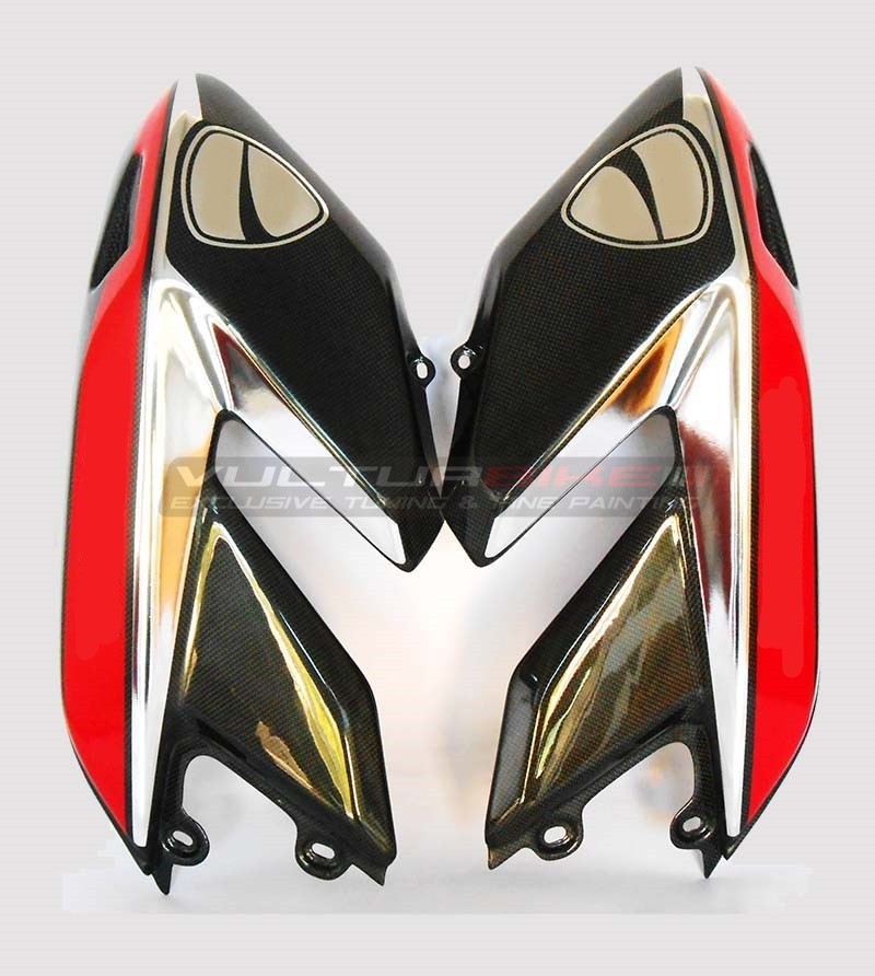 Pegatinas cromadas en los paneles laterales - Ducati Hypermotard 796/1100 