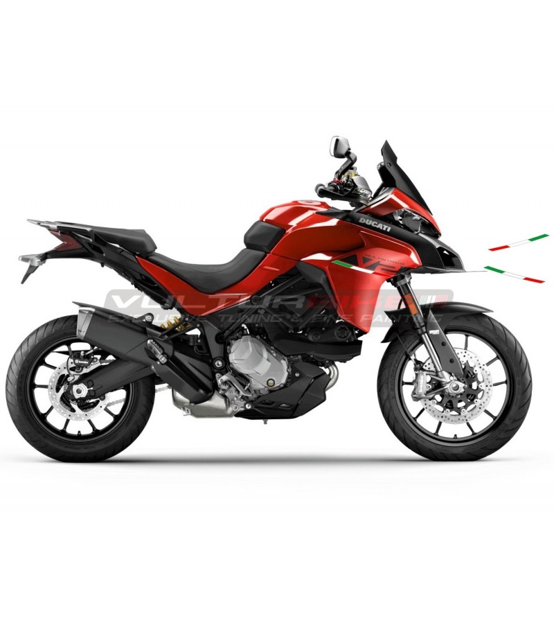 Tricolor-Flaggen für Seitenteile - Ducati Multistrada V2 / 1260 / neu 950 