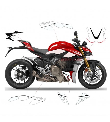 Kit adhésif design blanc - Ducati Streetfighter V4 / V4S 