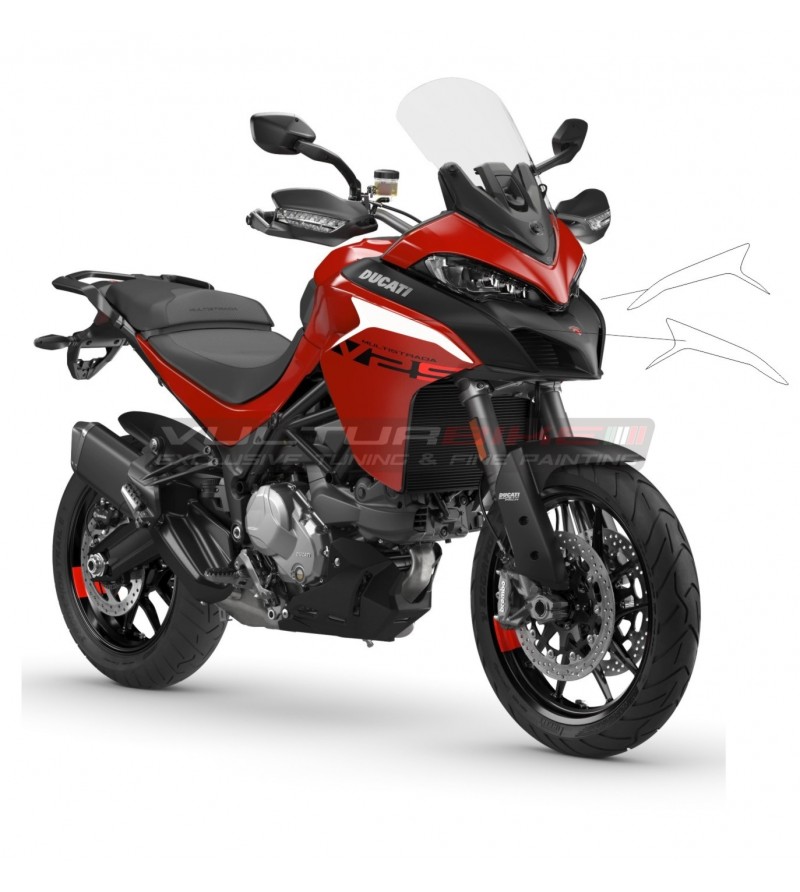 Adhésifs de panneaux latéraux blancs - Ducati Multistrada V2 / 1260 / new 950 