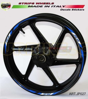 Black Blue Stickers for Motorcycle Wheels - Yamaha R6 