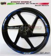 Pegatinas azules negras para ruedas de motocicleta - Yamaha R6 