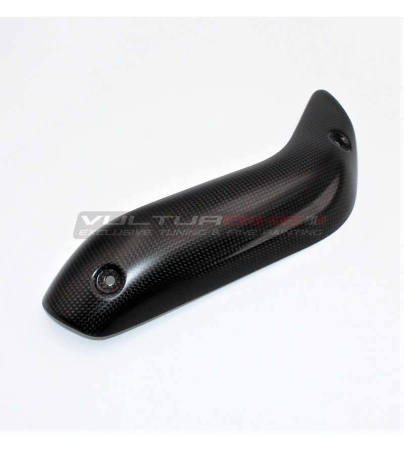Bouclier thermique en fibre de carbone pour collecteur d’échappement complet Akrapovic - Ducati Multistrada V4 