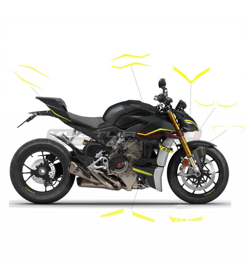 Yellow Colored Stickers Kit - Ducati Streetfighter V4 / V4S 
