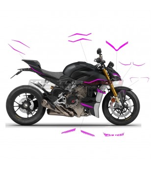Fuchsia farbige Aufkleber Kit - Ducati Streetfighter V4 / V4S 