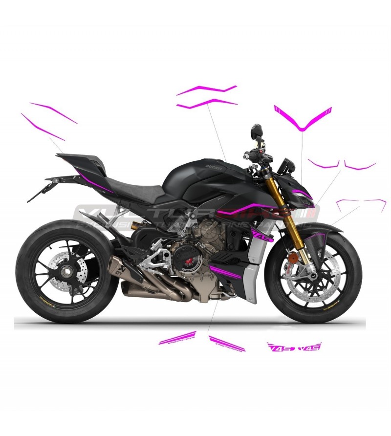 Kit d’autocollants de couleur Fuchsia - Ducati Streetfighter V4 / V4S 