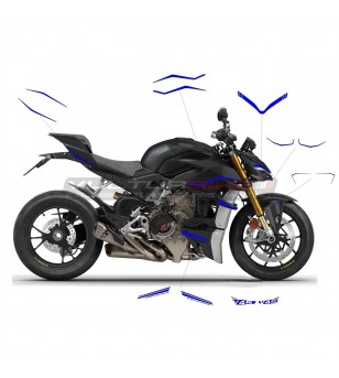 Blau gefärbte Aufkleber Kit - Ducati Streetfighter V4 / V4S 