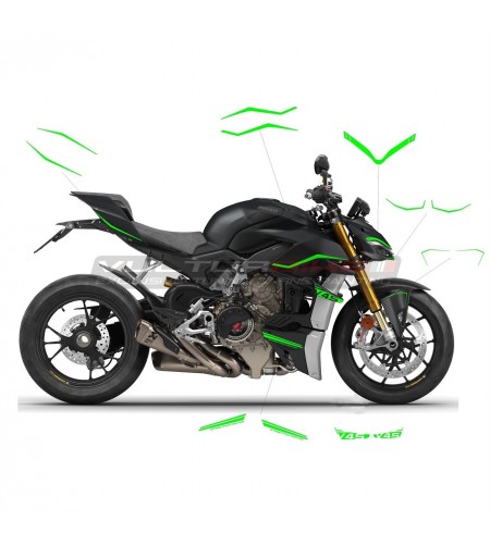 Grün gefärbte Aufkleber Kit - Ducati Streetfighter V4 / V4S 