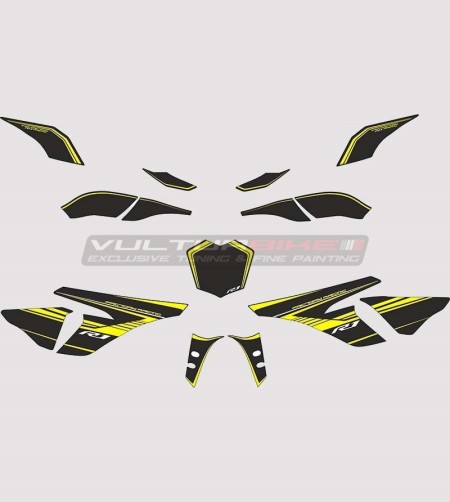 Stickers Kit Factory Racing version jaune - Yamaha R1 2015-2018 