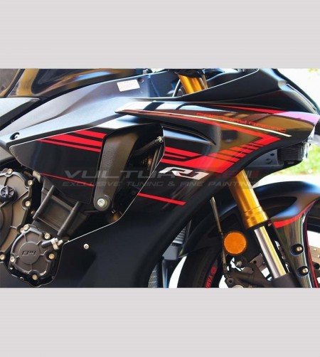 Stickers Kit Factory Racing version rouge - Yamaha R1 2015-2018 