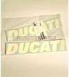 Paire d’emblèmes Ducati carénage blanc d’origine SBK 