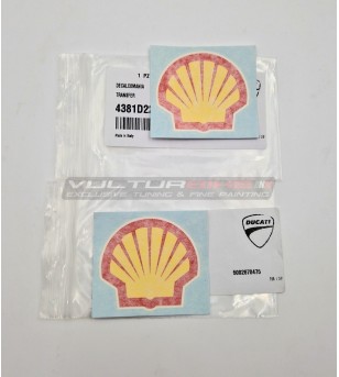 Paire de décalcomanies originales Ducati logo Shell