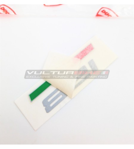 Autocollant original Ducati Monster 821 argent avec drapeau 