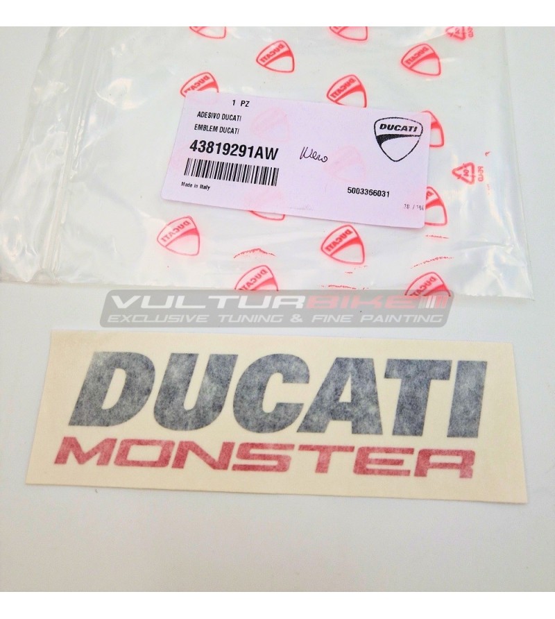 Original Aufkleber Ducati Monster rot und schwarz 