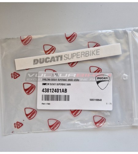Original Ducati Superbike emblem, dark grey 