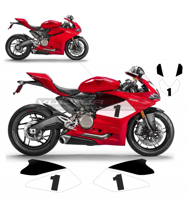 Kit adesivi completo numero personalizzabile - Ducati Panigale 959 / 1299 