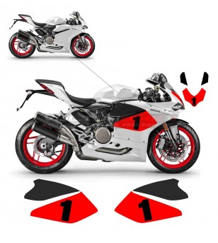 Kit d’autocollants moto blanc personnalisable - Ducati Panigale 959 / 1299 