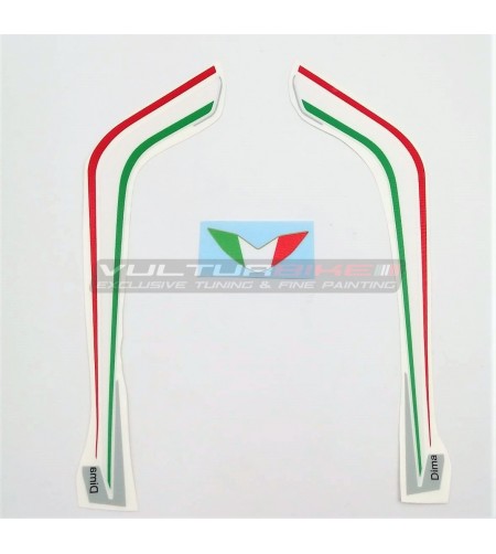 Autocollants tricolores pour bulle Ducati Corse - Multistrada V2/950/1200/1260/Enduro 