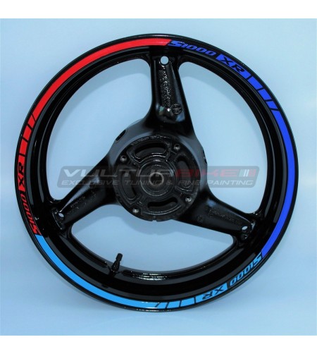 Autocollants tricolores pour roues - BMW S1000XR 