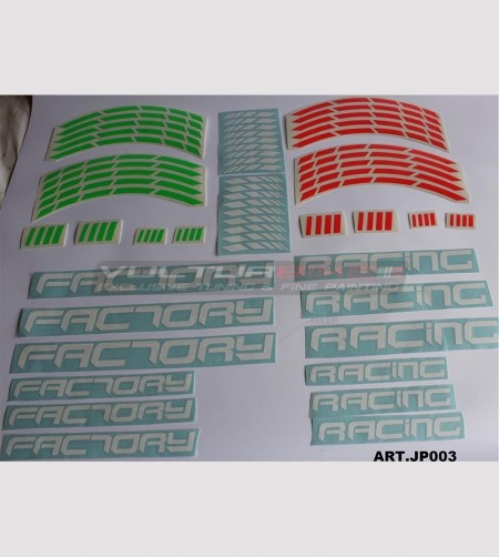 Adesivi universali colorati Factory Racing 