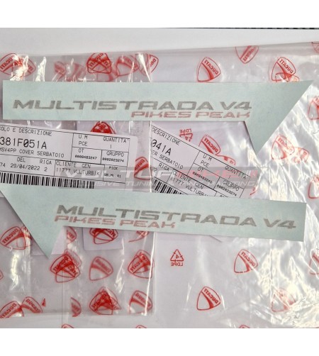Pair of original stickers Ducati Multistrada V4 Pikes Peak 