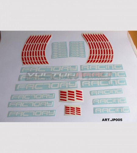 Pegatinas universales de color Factory Racing 