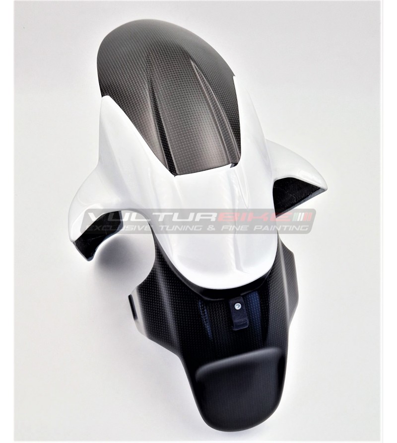 Parafango anteriore in carbonio  - Multistrada V4S (ICEBERG WHITE) 