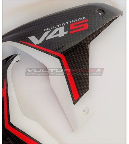 Carbon Seitenteile - Ducati Multistrada V4S (ICEBERG WHITE) 