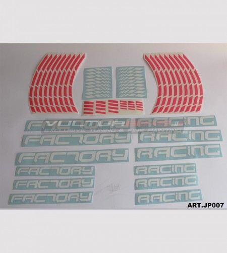 Autocollants universels colorés factory racing 