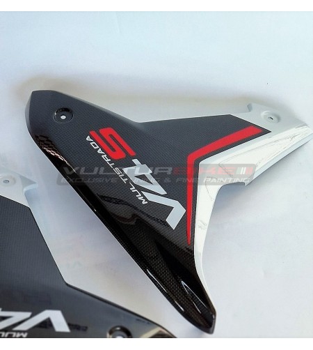 Paneles laterales de carbono - Ducati Multistrada V4S (ICEBERG WHITE) 