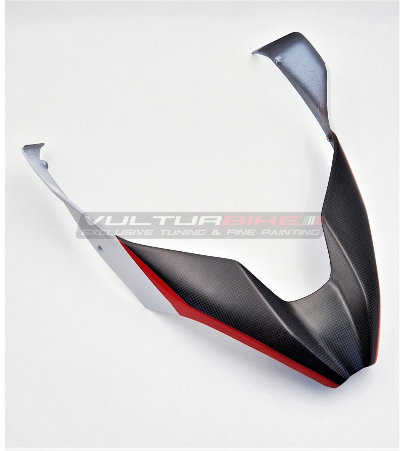 Couvercle supérieur en carbone pour embout - Ducati Multistrada V4S (ICEBERG WHITE) 