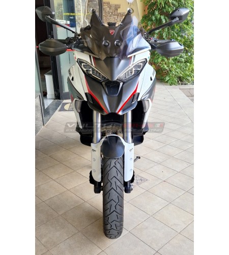 Couvercle supérieur en carbone pour embout - Ducati Multistrada V4S (ICEBERG WHITE) 
