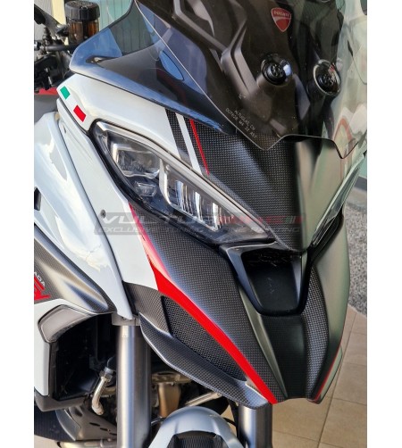 Bulle carbone sur mesure - Ducati Multistrada V4S (ICEBERG WHITE) 