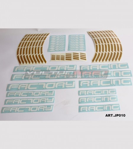 Adesivi universali colorati Factory Racing 
