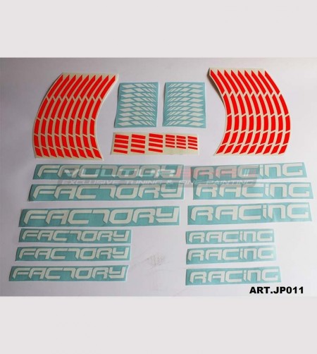 Adesivi universali colorati Factory Racing 