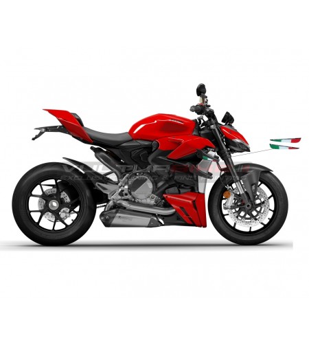 Italienisches Tricolor-Flaggenharz für Finnen - Ducati Streetfighter V2 